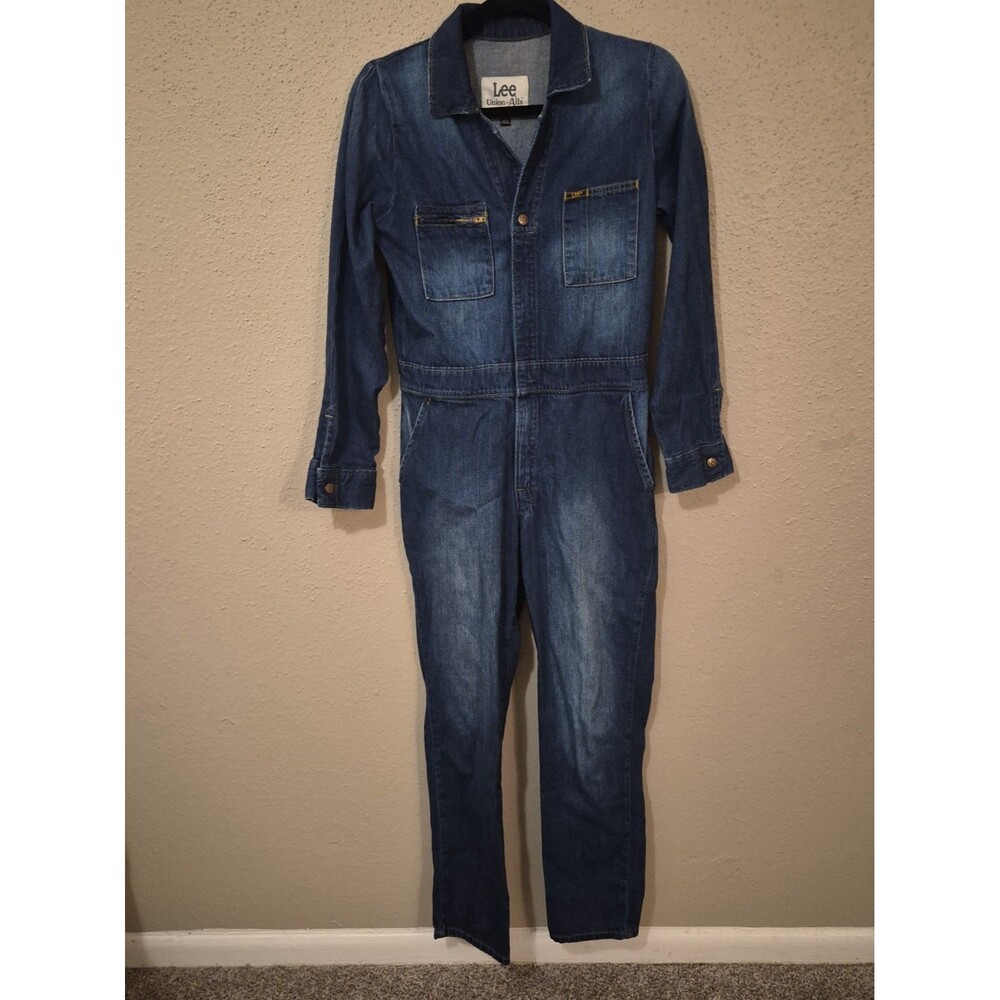Lee Vintage Modern Union Alls Denim Indigo Coverall Jumpsuit Railroad Cotton
